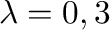 $\lambda = 0,3$