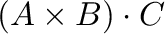 $({\bf A}\times{\bf B})\cdot{\bf C}$