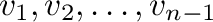 ${\bf v}_{1}, {\bf v}_{2}, \ldots , {\bf v}_{n-1}$