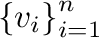 ${\{{\bf v}_{i}\}}_{i=1}^{n}$