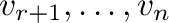 ${\bf v}_{r+1},\ldots,{\bf v}_{n}$