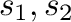 ${\bf s}_{1},{\bf s}_{2}$