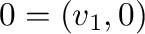 $\displaystyle 0 = ({\bf v}_{1},{\bf0})$