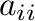 $a_{ii}$