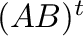 $(AB)^{t}$