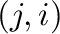 $(j, i)$