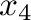 $\displaystyle x_{4}$