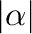$\vert\alpha\vert$