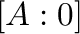 $[A : {\bf0}]$