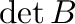 $\displaystyle \det{B}$