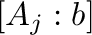 $[A_{j}:{\bf b}]$