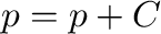 ${\bf p} = {\bf p}+{\bf C}$