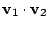 $\displaystyle {\bf v}_{1} \cdot {\bf v}_{2}$
