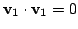 $\displaystyle {\bf v}_{1} \cdot {\bf v}_{1} = 0$