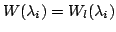$ W(\lambda_{i}) = W_{l}(\lambda_{i})$