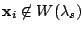 $ {\mathbf x}_{i} \not\in W(\lambda_{s})$