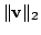 $ \Vert{\bf v}\Vert _{2}$