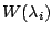 $\displaystyle W(\lambda_{i})$