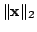 $\displaystyle \Vert{\mathbf x}\Vert _{2}$