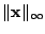 $\displaystyle \Vert{\mathbf x}\Vert _{\infty}$
