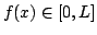 $ f(x) \in [0,L]$