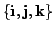 $ \{{\bf i}, {\bf j}, {\bf k} \}$