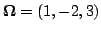 $ {\bf\Omega} = (1,-2,3)$