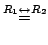 $\displaystyle \stackrel{R_{1} \leftrightarrow R_{2}}{=}$