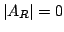 $ \vert A_{R}\vert = 0$