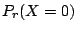 $ P_{r}(X = 0)$