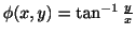 $ \phi(x,y) = \tan^{-1}{\frac{y}{x}}$