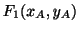 $ F_{1}(x_{A},y_{A})$