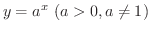 $y = a^{x} \ (a > 0, a \neq 1)$