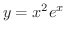 $\displaystyle{y = x^{2}e^{x}}$