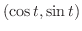 $(\cos{t},\sin{t})$