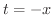 $t = -x$