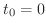 $t_{0} = 0$