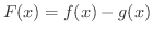 $F(x) = f(x) - g(x)$