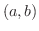 $(a,b)$