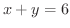 $x+y= 6$