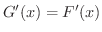 $G^{\prime}(x) = F^{\prime}(x)$