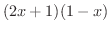 $(2x+1)(1-x)$