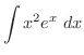 $\displaystyle{\int{x^{2}e^{x}}\ dx}$