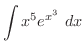 $\displaystyle{\int{x^{5}e^{x^{3}}}\ dx}$