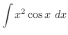 $\displaystyle{\int{x^{2}\cos{x}}\ dx}$