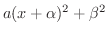 $a(x + \alpha)^{2} + \beta^{2}$