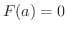 $F(a) = 0$