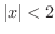 $\displaystyle{\vert x\vert < 2}$