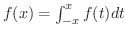 $f(x) = \int_{-x}^{x}f(t)dt$