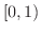 $[0,1)$